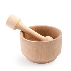 Wooden mortar