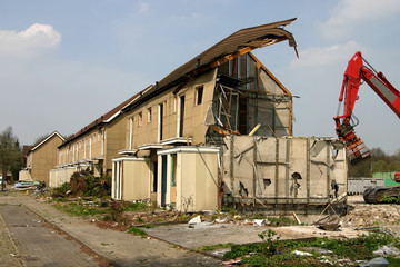 Demolished building