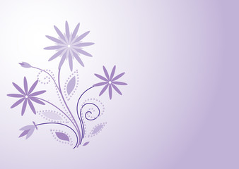 Violet floral background