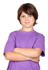 Fototapeta premium Funny portrait of freckled boy