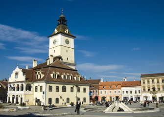 Council Square of Brasov, in Transylvania, Romania