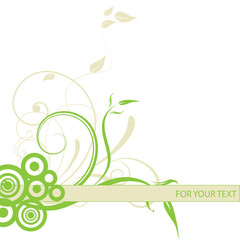 Abstract flowers background with place for your text