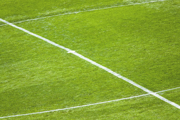 Obraz premium Mittelkreis, Anstoßpunkt, Fußballfeld, Rasenplatz