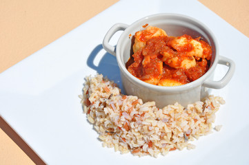 encornet et riz sauvage 2