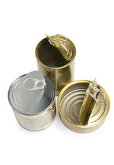 Empty open cans