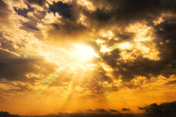 Obraz na płótnie Canvas Sunset ray