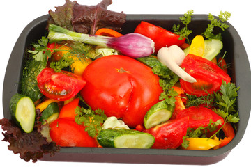 Ingredients for vegetable salad