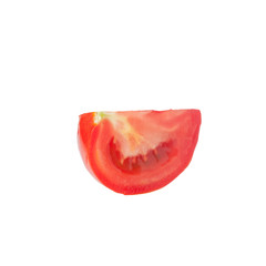 fresh tomato on white background