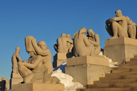 scultures de Vigeland &agrave; Oslo, Norv&egrave;ge