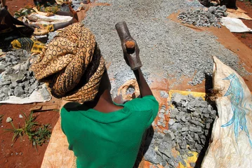 Keuken spatwand met foto Afrikaanse vrouw © africa
