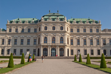 Fototapeta na wymiar Belweder w Wiedniu Austria