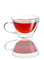 Cup of tea isolated on white