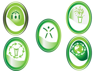 green vector icons