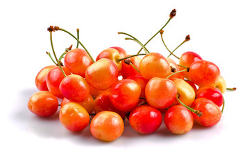 Sweet cherries isolated