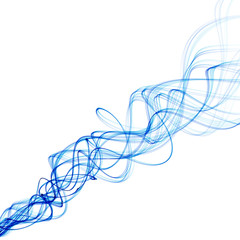 Smoke like blue wavey lines