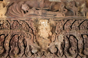 lintel on door of Ku Phra Go Na Temple, Suwannaphum, Roi-Et
