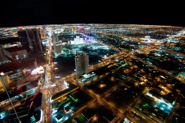 Muurstickers Las Vegas Strip bij Nacht © Ray