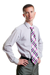 businessman portrait over white