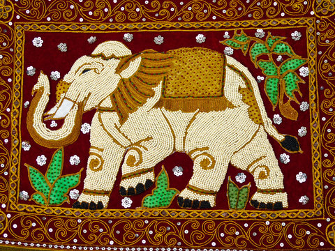 elephant on canvas