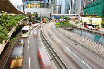 speed evening traffic motion blur