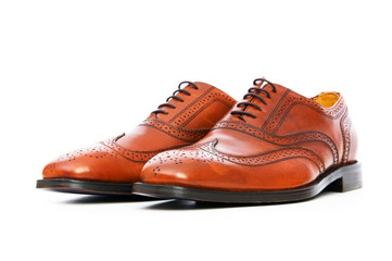 Male shoes isolated on the white background