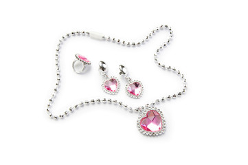 Silver pendant isolated on the white background