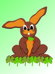 Obraz premium Hase – Mohrrübe