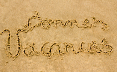 bonnes vacances dans le sable