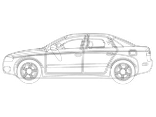 Fototapeta premium auto sketch vector