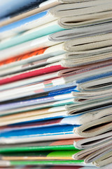 Pile of fresh magazines