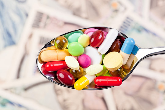Tabletten und japanische Yen W&auml;hrung