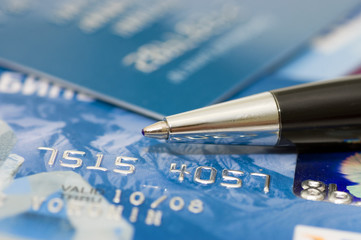 Credit card-financial background  macro shoot