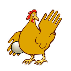 winkendes Huhn