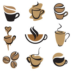 Obraz premium coffee elements set 2