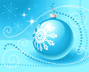 x-mas background with a ball
