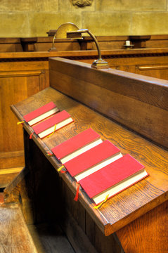Bibles in choir chapel. Saint Vitus Cathedral  Prague