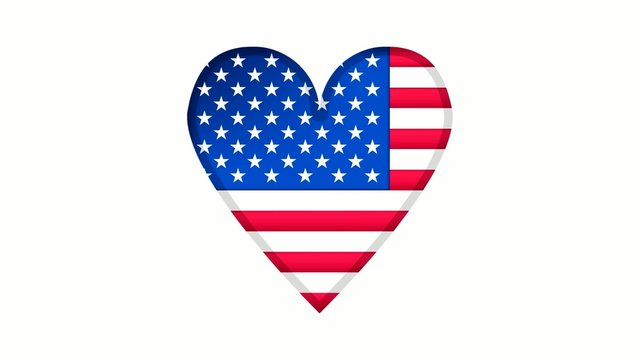 animation coeur drapeau usa