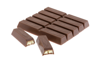 chocolate on white
