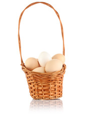 Basket with eggs