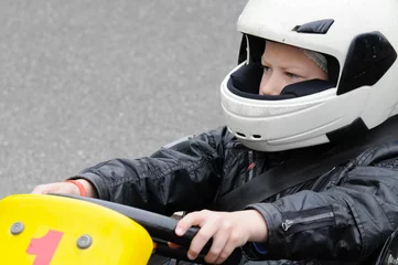 Photo sur Plexiglas Sport automobile Karting Kid