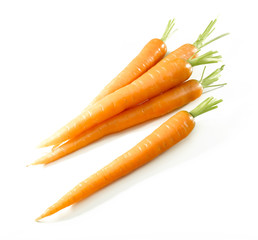 Carrots isolated on white