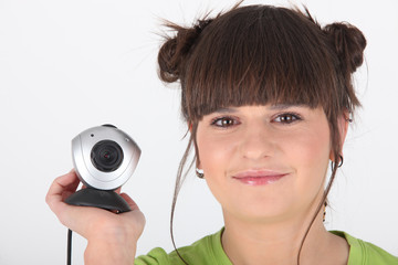 Fototapeta premium Jeune et connectée