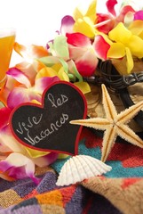 Hawaiian lei, starfish and 