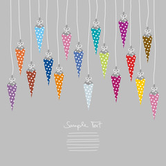 Bunte Zuckertüten weiße Punkte