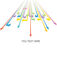 Vector illustration with arrows colours