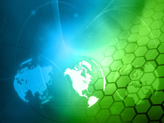 America map technology-style artwork