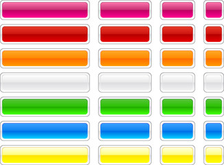 Web blank glossy buttons.