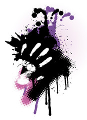 Print of Hand on Stylish Splash