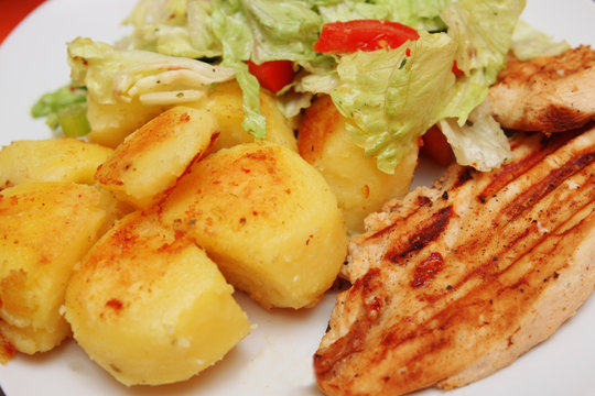 chicken breasts with potatoes
