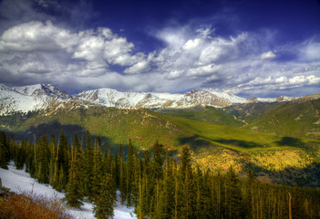 Rocky Mountain Snow Scene